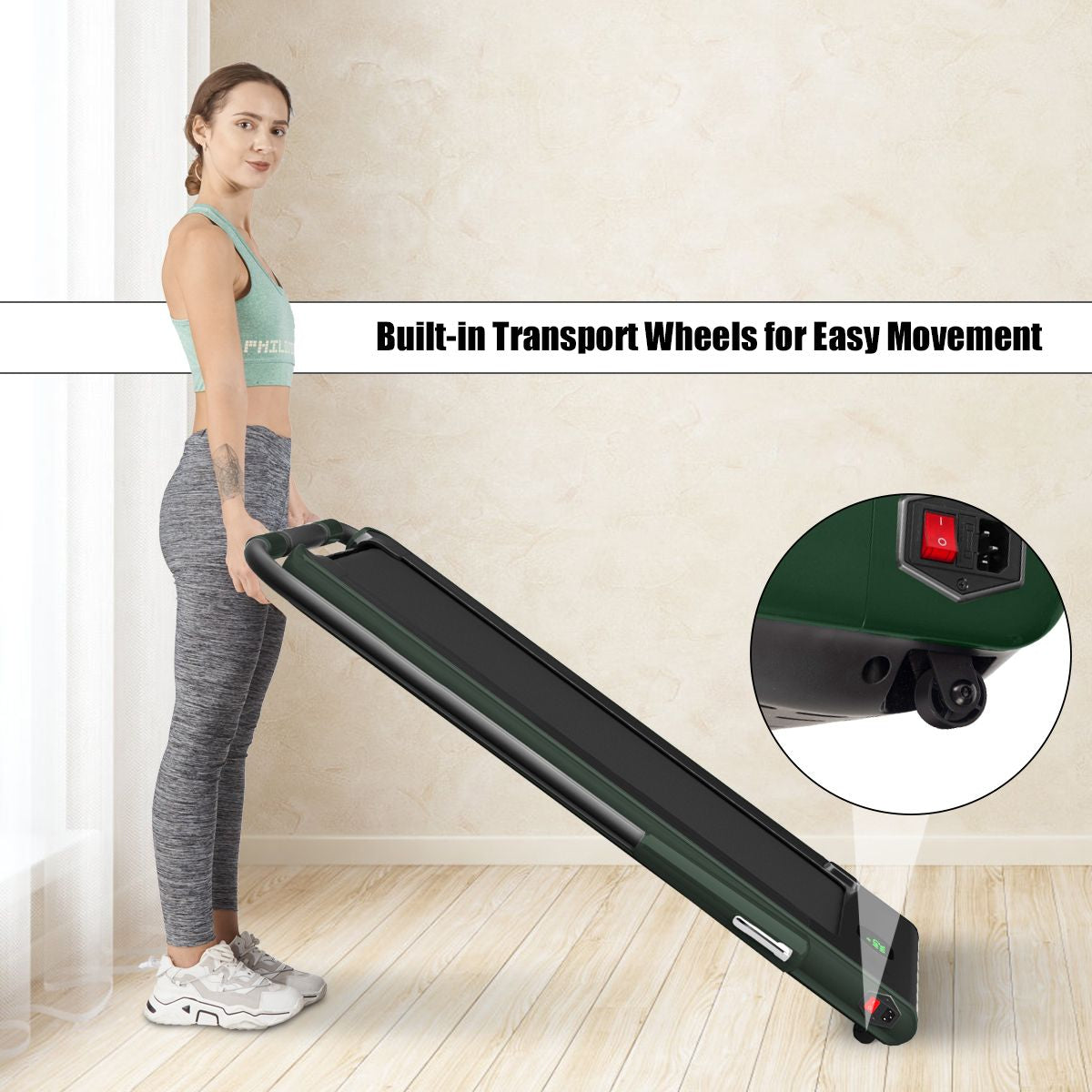 Folding Treadmill with LED Display Bluetooth Speaker